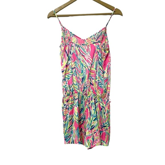 Lilly Pulitzer Deanna Romper in Palm Reader Size XS Preppy Resortwear Travel - Picture 3 of 7